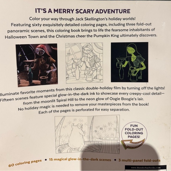 Disney Jack Skellington Glow Coloring Book - Picture 2 of 3